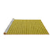 Sideview of Machine Washable Abstract Yellow Contemporary Rug, wshcon2174yw