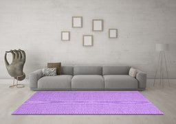 Machine Washable Abstract Purple Contemporary Area Rugs in a Living Room, wshcon2175pur