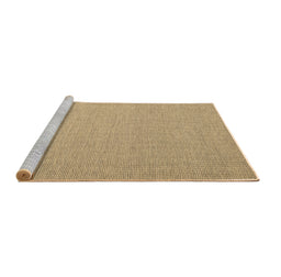 Sideview of Machine Washable Abstract Brown Contemporary Rug, wshcon2175brn