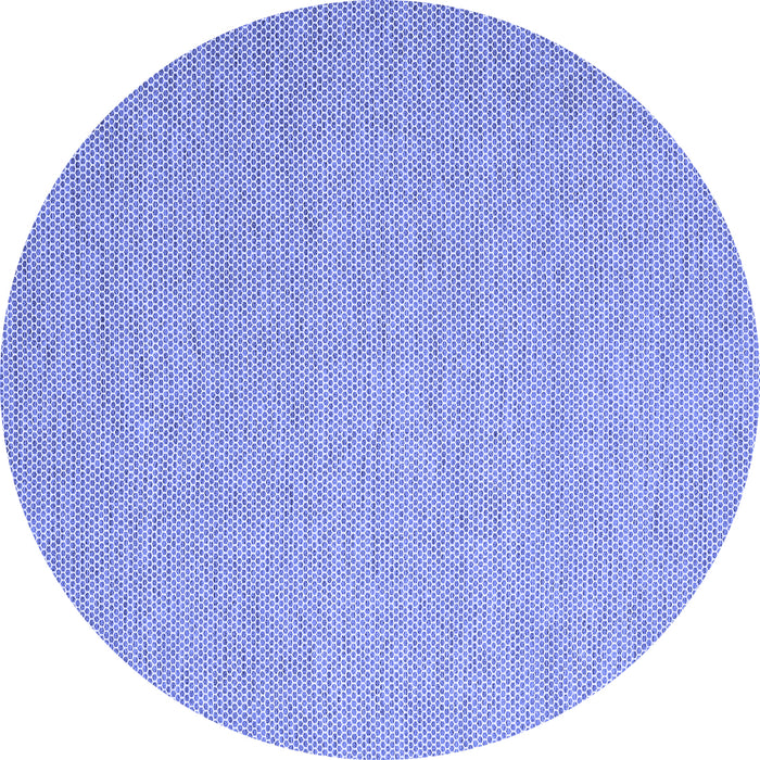 Round Abstract Blue Contemporary Rug, con2175blu