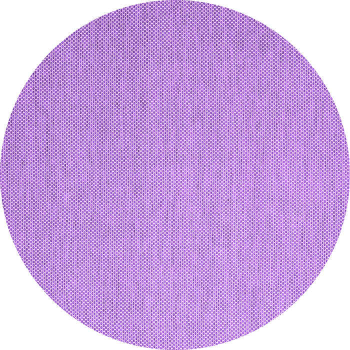 Round Abstract Purple Contemporary Rug, con2175pur