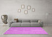 Machine Washable Abstract Pink Contemporary Rug in a Living Room, wshcon2175pnk