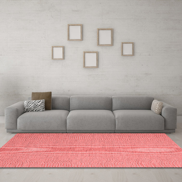 Contemporary Red Washable Rugs