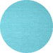 Round Machine Washable Abstract Light Blue Contemporary Rug, wshcon2176lblu