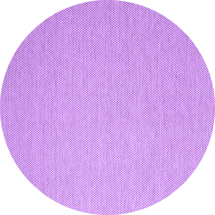 Round Abstract Purple Contemporary Rug, con2176pur