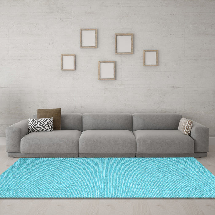 Machine Washable Abstract Light Blue Contemporary Rug in a Living Room, wshcon2176lblu