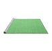 Sideview of Machine Washable Abstract Emerald Green Contemporary Area Rugs, wshcon2176emgrn