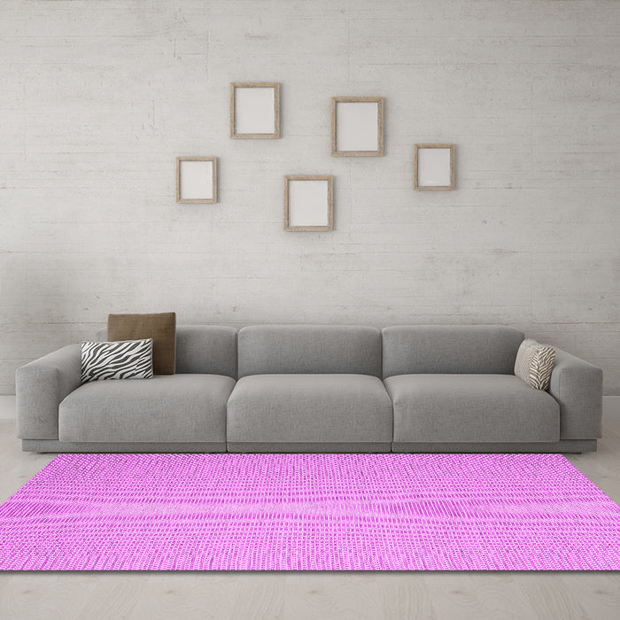 Machine Washable Abstract Pink Contemporary Rug in a Living Room, wshcon2176pnk