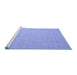 Sideview of Machine Washable Abstract Blue Contemporary Rug, wshcon2176blu