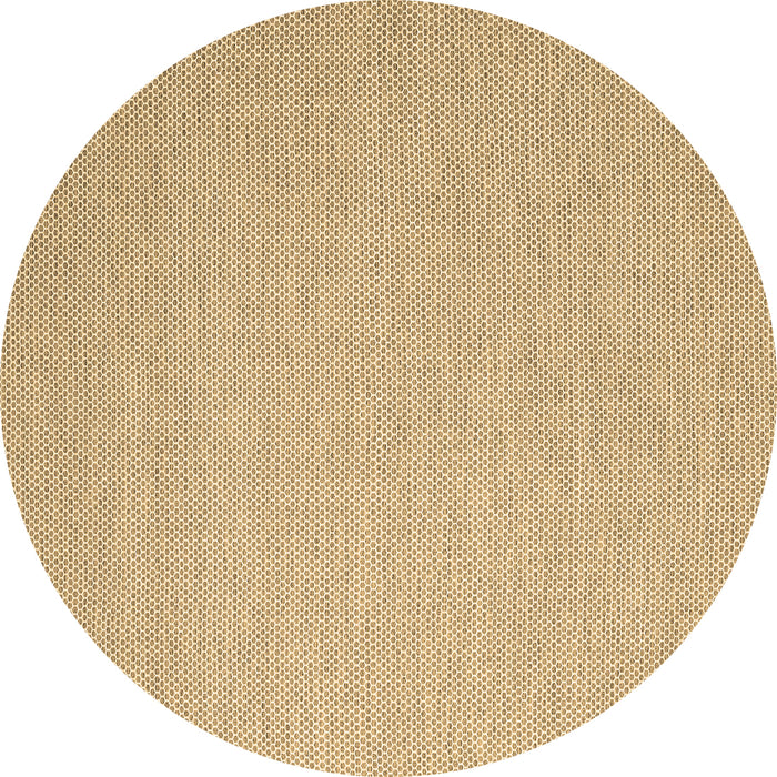 Round Abstract Brown Contemporary Rug, con2176brn