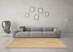 Machine Washable Abstract Brown Contemporary Rug in a Living Room,, wshcon2176brn