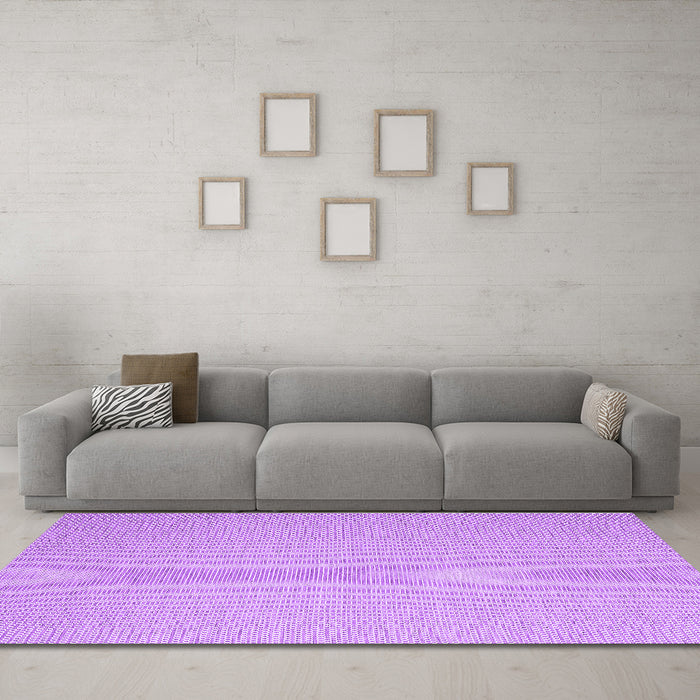 Machine Washable Abstract Purple Contemporary Area Rugs in a Living Room, wshcon2176pur