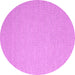 Round Machine Washable Abstract Pink Contemporary Rug, wshcon2176pnk