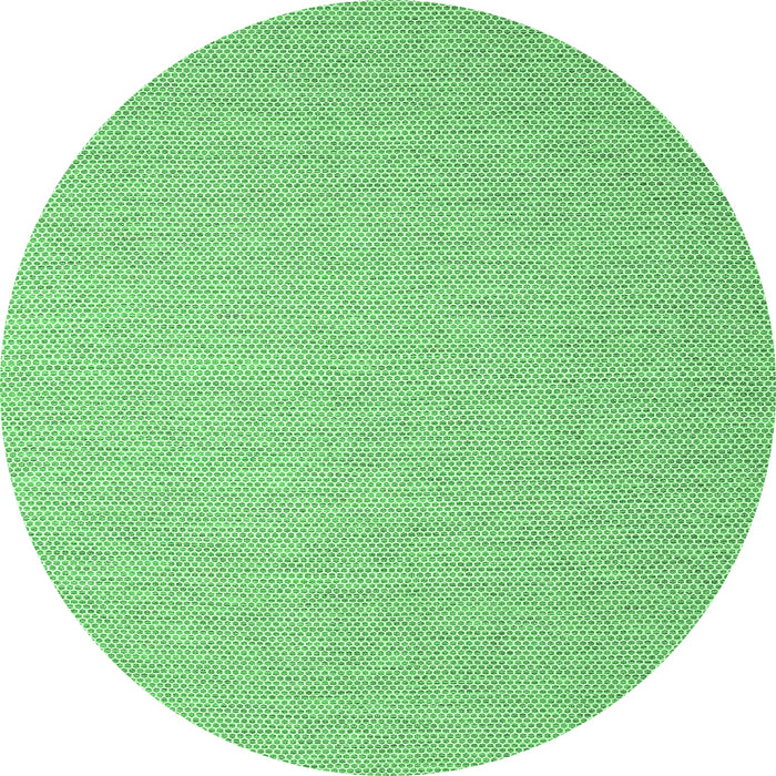 Round Abstract Emerald Green Contemporary Rug, con2176emgrn