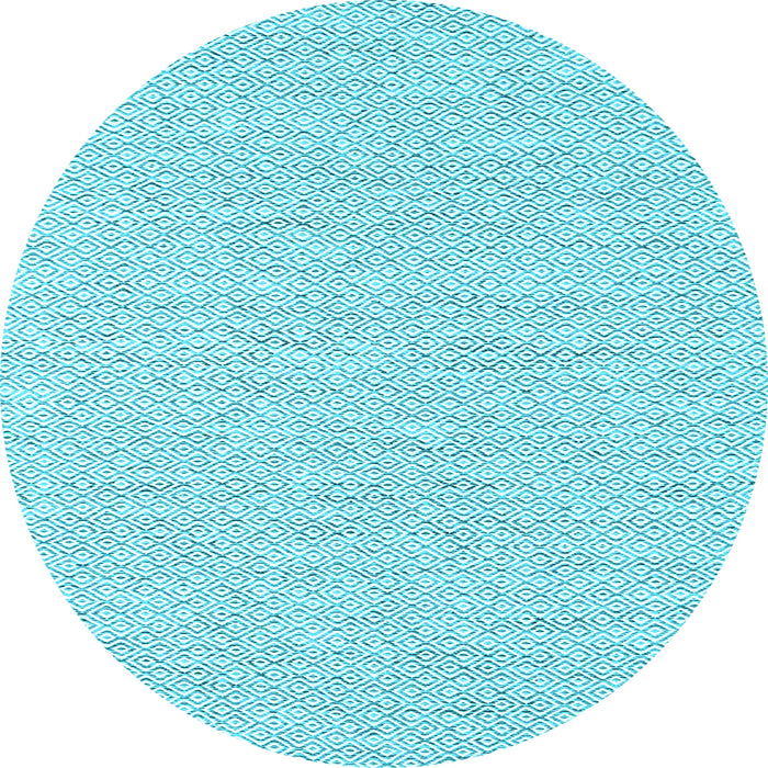 Round Abstract Light Blue Contemporary Rug, con2177lblu