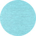 Round Abstract Light Blue Contemporary Rug, con2177lblu