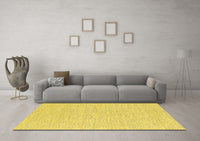 Machine Washable Abstract Yellow Contemporary Rug, wshcon2177yw