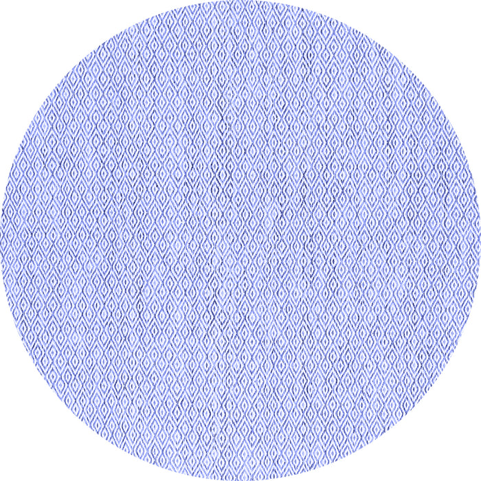 Round Abstract Blue Contemporary Rug, con2177blu