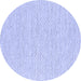 Round Abstract Blue Contemporary Rug, con2177blu