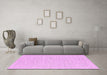 Machine Washable Abstract Pink Contemporary Rug in a Living Room, wshcon2177pnk