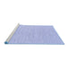 Sideview of Machine Washable Abstract Blue Contemporary Rug, wshcon2177blu