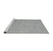 Serging Thickness of Machine Washable Contemporary Slate Granite Gray Rug, wshcon2178