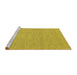 Sideview of Machine Washable Abstract Yellow Contemporary Rug, wshcon2178yw