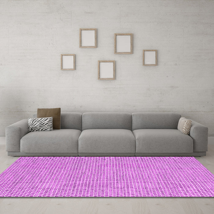 Machine Washable Abstract Pink Contemporary Rug in a Living Room, wshcon2178pnk