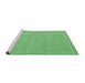 Sideview of Machine Washable Abstract Emerald Green Contemporary Area Rugs, wshcon2178emgrn