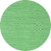 Round Abstract Emerald Green Contemporary Rug, con2178emgrn