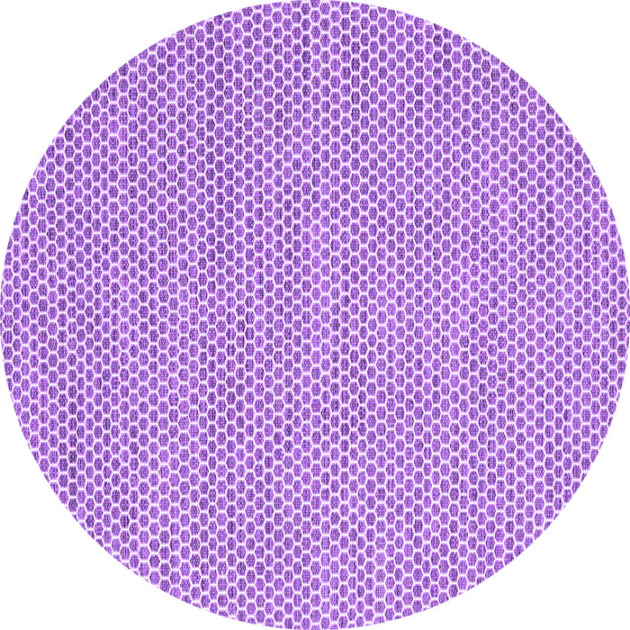 Round Abstract Purple Contemporary Rug, con2178pur