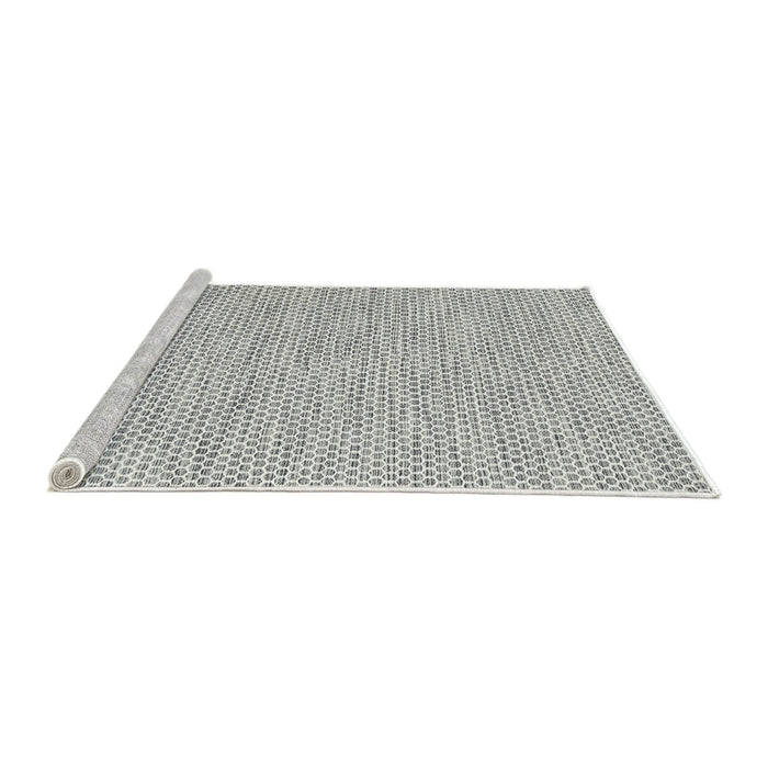 Serging Thickness of Machine Washable Contemporary Grey Gray Rug, wshcon2179