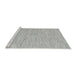 Serging Thickness of Machine Washable Contemporary Grey Gray Rug, wshcon2179