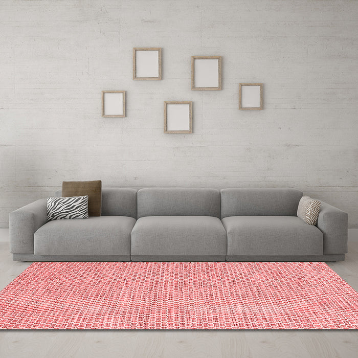 Contemporary Red Washable Rugs