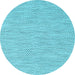 Round Abstract Light Blue Contemporary Rug, con2179lblu