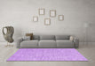 Machine Washable Abstract Purple Contemporary Area Rugs in a Living Room, wshcon2179pur