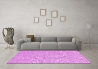 Machine Washable Abstract Pink Contemporary Rug, wshcon2179pnk