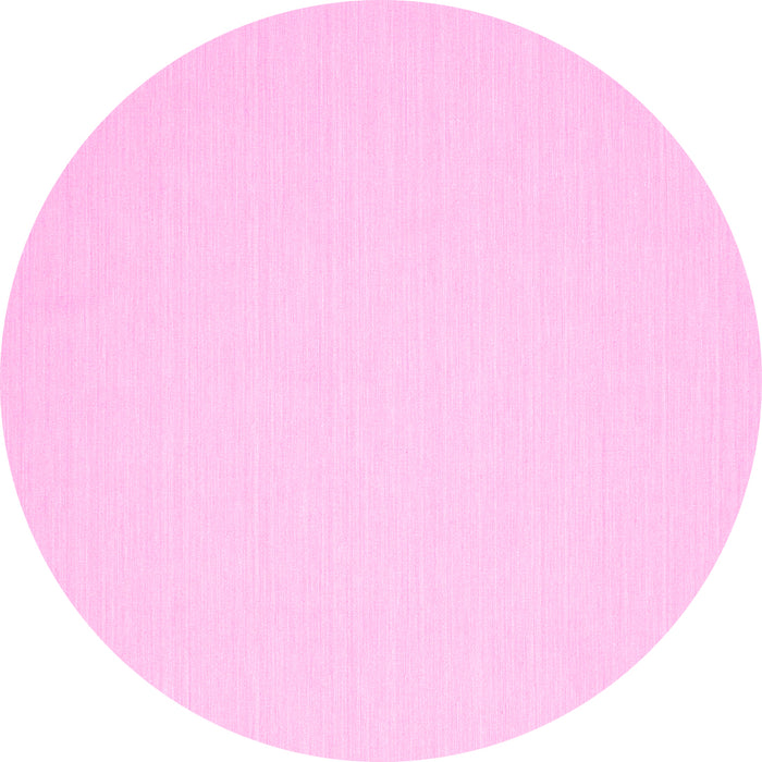 Round Abstract Pink Contemporary Rug, con217pnk