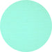 Round Abstract Light Blue Contemporary Rug, con217lblu