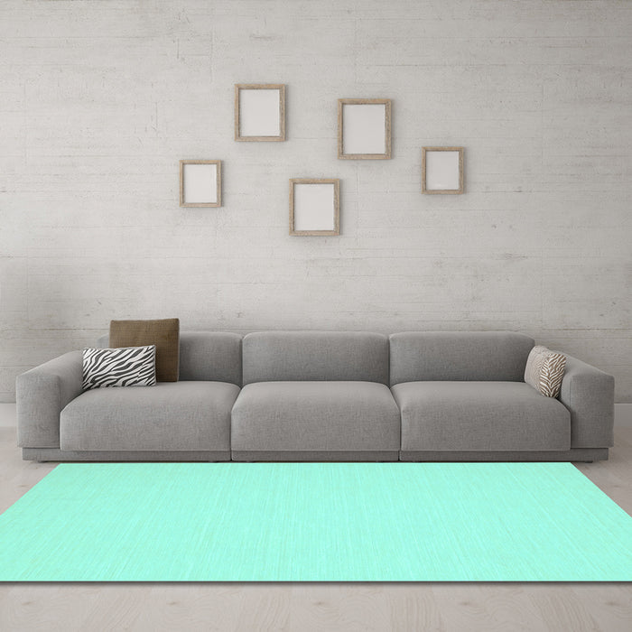 Machine Washable Abstract Light Blue Contemporary Rug in a Living Room, wshcon217lblu