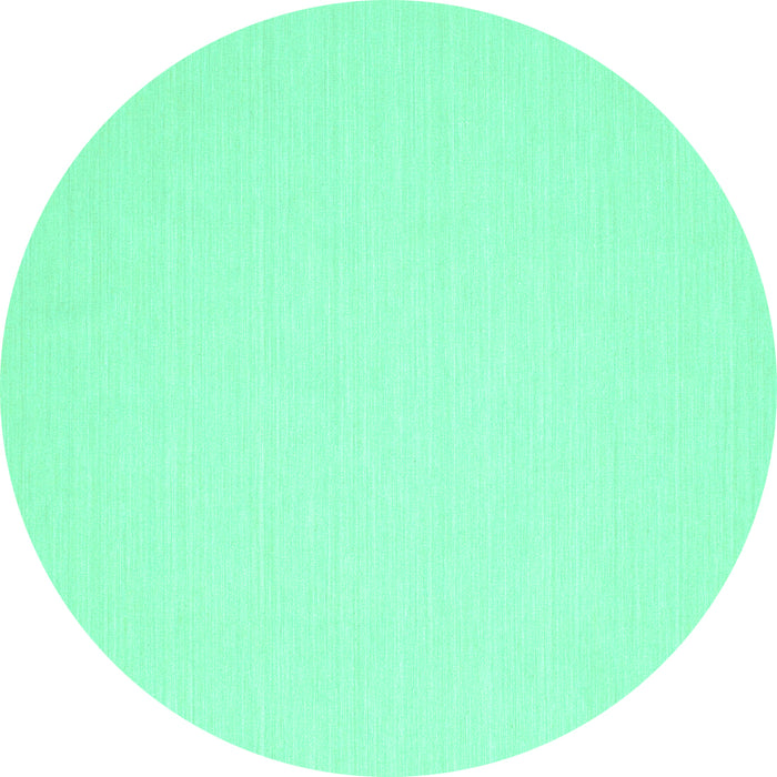 Round Machine Washable Abstract Turquoise Contemporary Area Rugs, wshcon217turq