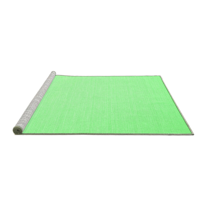 Sideview of Machine Washable Abstract Emerald Green Contemporary Area Rugs, wshcon217emgrn