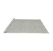 Serging Thickness of Machine Washable Contemporary Gunmetal Gray Rug, wshcon2180