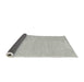 Thickness of Contemporary Gunmetal Gray Solid Rug, con2180