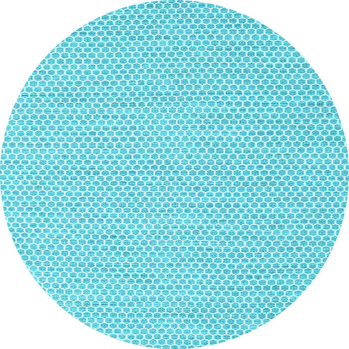 Round Machine Washable Solid Light Blue Modern Rug, wshcon2180lblu