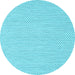 Round Machine Washable Solid Light Blue Modern Rug, wshcon2180lblu