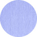 Round Solid Blue Modern Rug, con2180blu