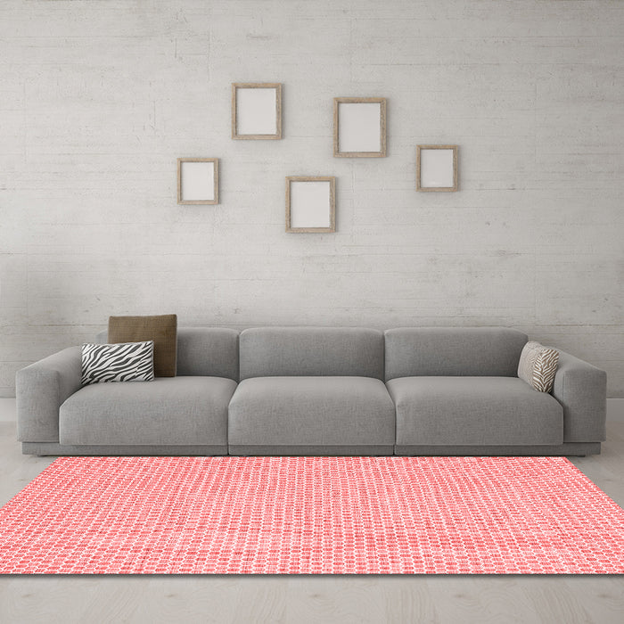 Modern Red Washable Rugs