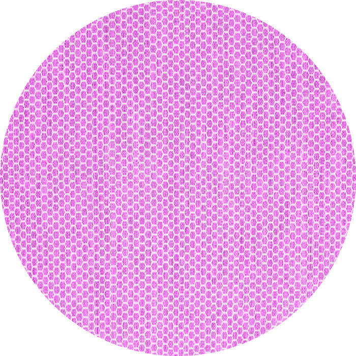 Round Machine Washable Solid Pink Modern Rug, wshcon2180pnk