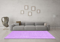 Machine Washable Solid Purple Modern Rug, wshcon2180pur